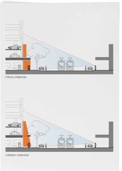 Diagram showing typical and current condition